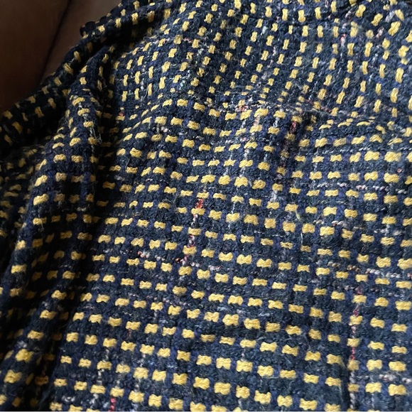 The Kooples wool blend black texture shacket overshirt rhinestone buttons tweed - Picture 4 of 8